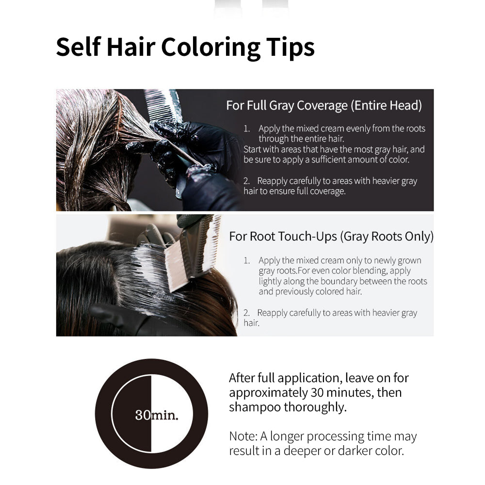 Premium Salon Gray Coverage Hair Color – 300ml Large Size Light Brown
