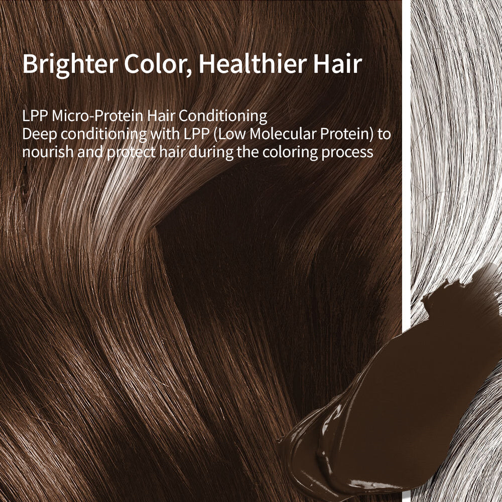 Premium Salon Gray Coverage Hair Color – 300ml Large Size Dark Brown