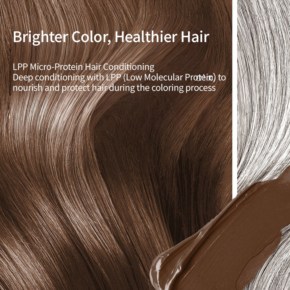 Premium Salon Gray Coverage Hair Color – 300ml Large Size Natural Brown