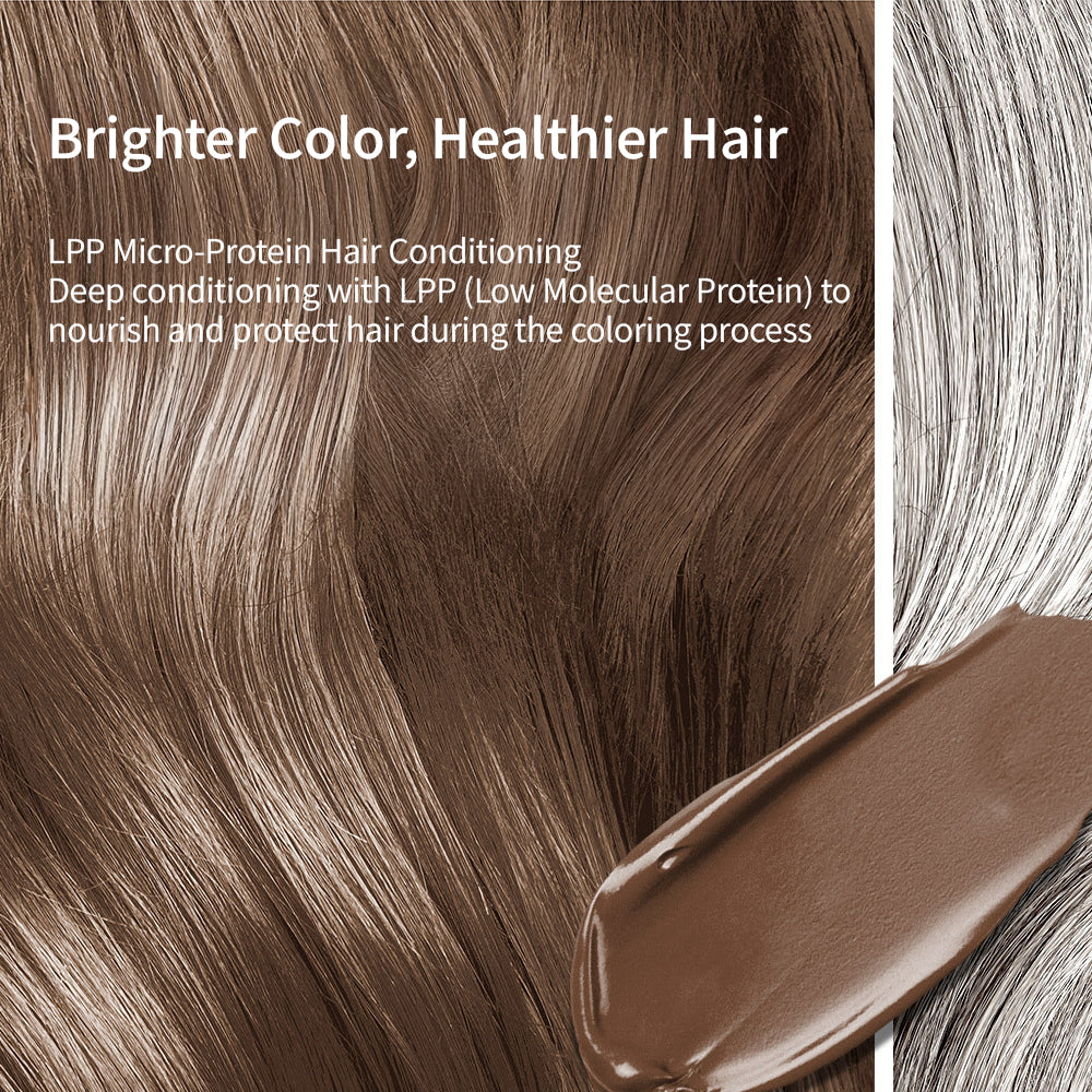 Premium Salon Gray Coverage Hair Color – 300ml Large Size Light Brown