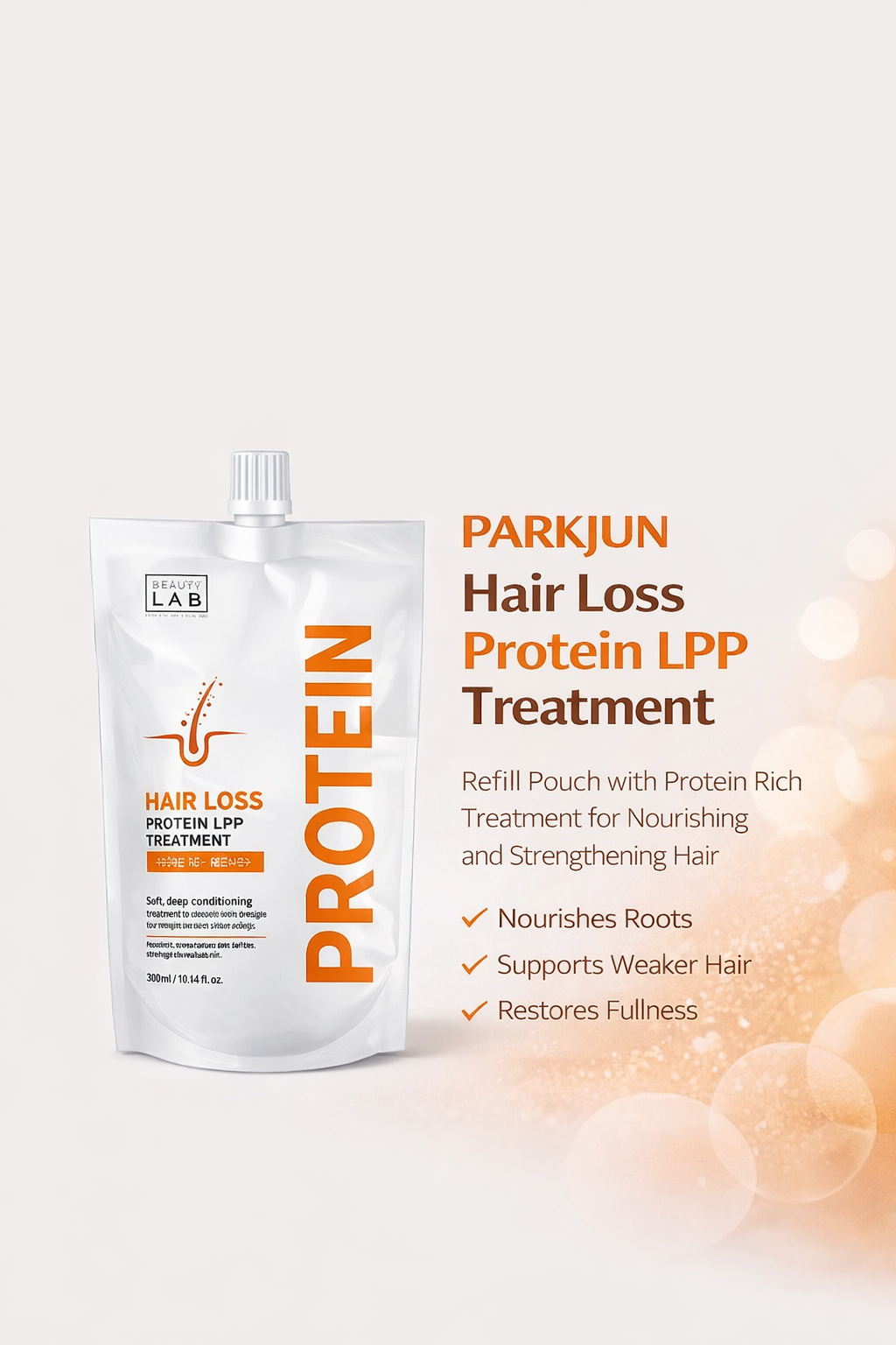 PARKJUN Hair Loss Protein LPP Treatment Refill Pouch (300ml) – Deep Conditioning & Scalp Care for Weak, Damaged Hair