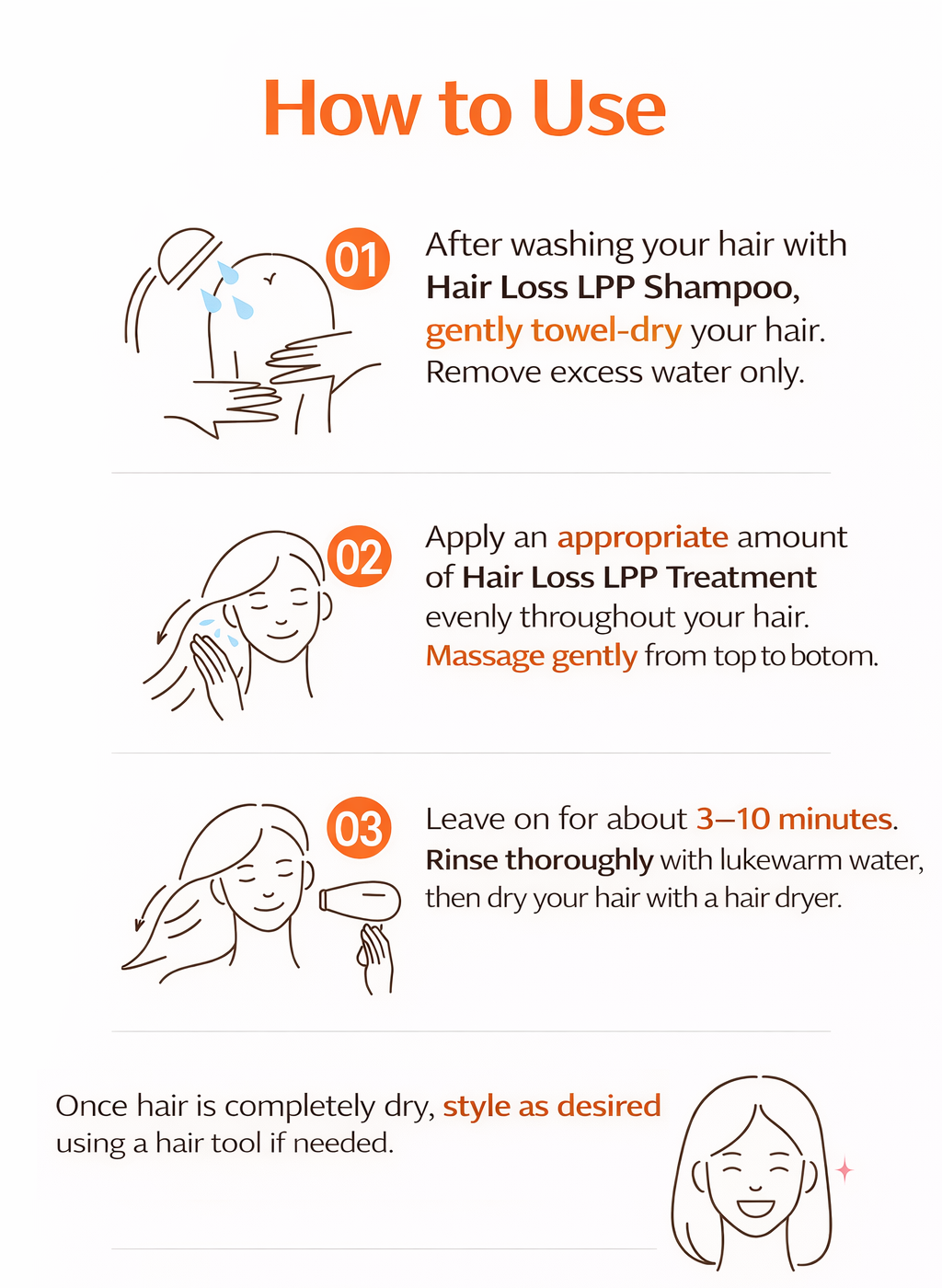 PARKJUN Hair Loss Protein LPP Treatment Refill Pouch (300ml) – Deep Conditioning & Scalp Care for Weak, Damaged Hair